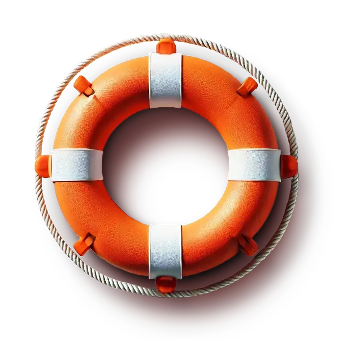 Safety and rescue symbol representing Melus' expertise in salvaging 20% of failing ERP projects for successful outcomes