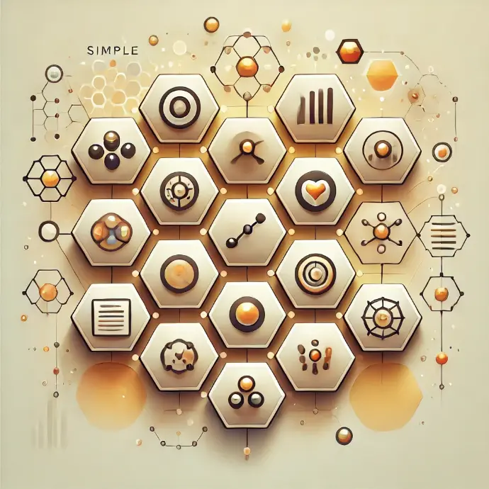 A symbolic representation of digital transformation in a sleek, modern gold theme.