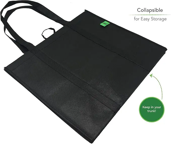 Sacs d’épicerie réutilisables (noirs) – Extra grands et ultra solides.webp