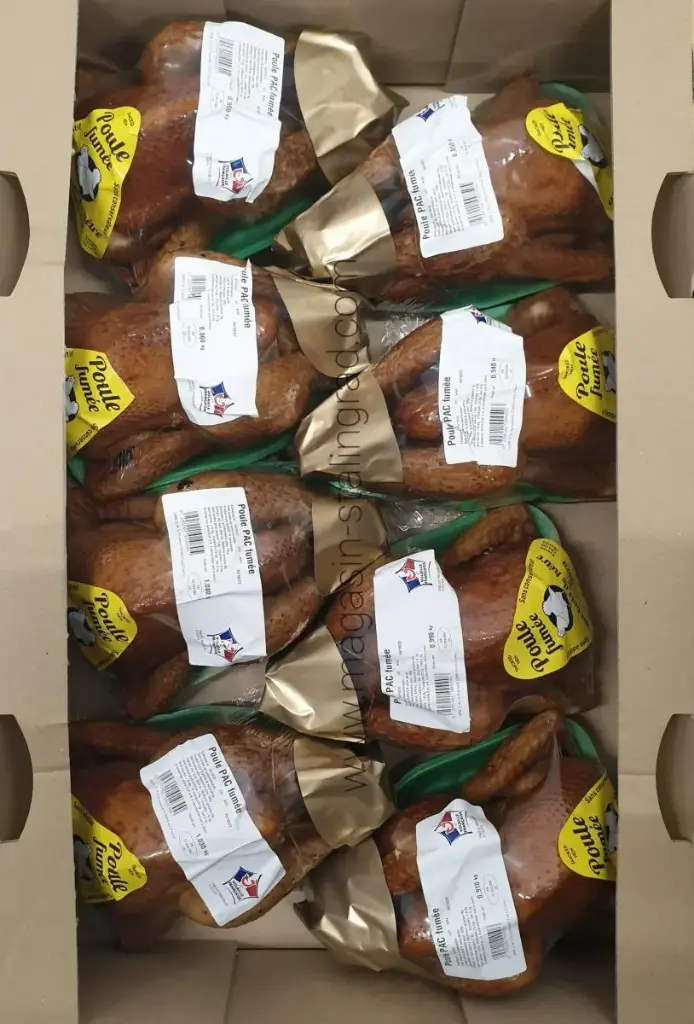 Carton poule P.A.C fumée frais de 8 paquets