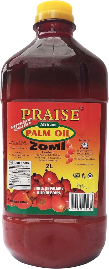 Huile de palme rouge louange, 2 litres - Zomi