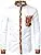Survêtement ethnique à manches longues pour homme avec imprimé Kente africain (Blanc)