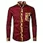 Chemise ethnique à manches longues pour homme avec imprimé africain Kente