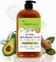 RaGaNaturals Lotion corporelle naturelle non parfumée pour peaux sèches et sensibles avec beurre de karité, huile d'avocat et vitamine E – Lotion hydratante et sans parfum avec essence biologique 