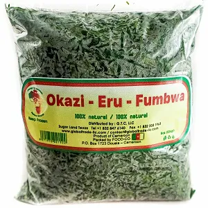 Premium Frozen Shredded Okok / Okazi (Eru) Bulk Box – 20 Packs x 450g 