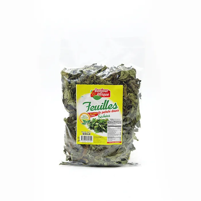 Djinté makpa séchées – (Feuilles de patates douces séchées) 50g