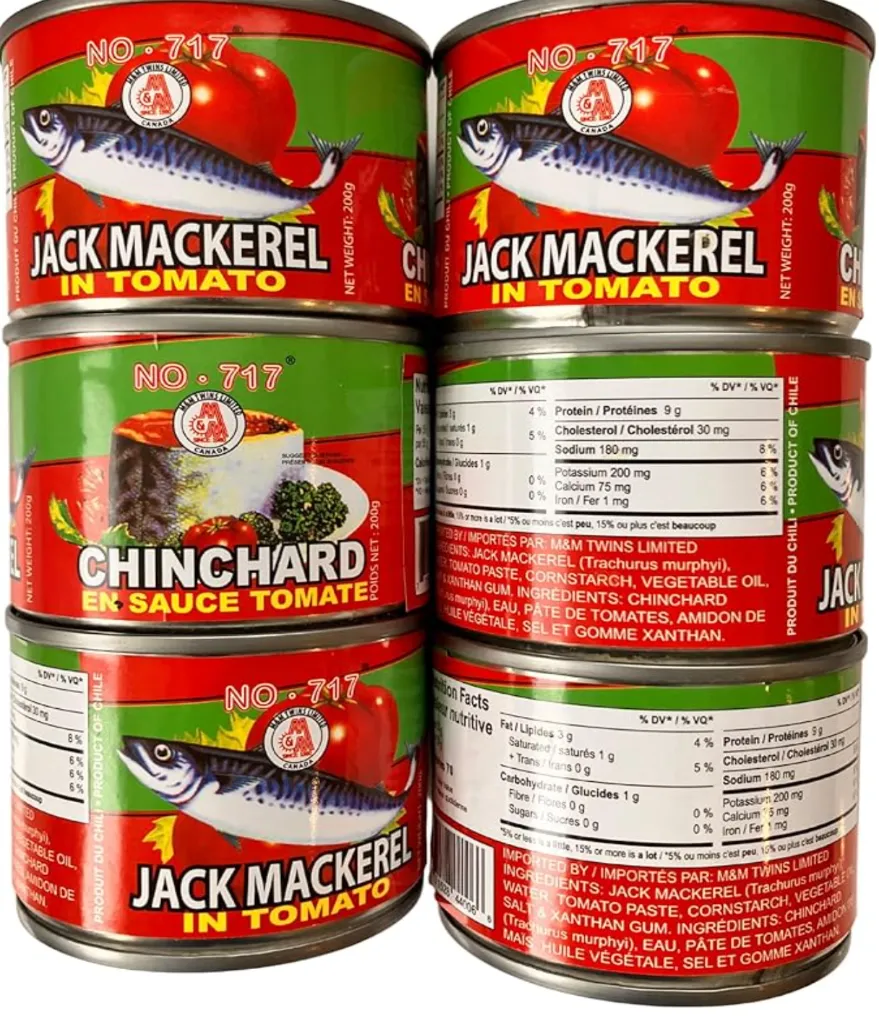 Jack Mackerel in Tomato Sauce 200g x 6 Pack Ready-to-Eat Rich and Flavorful High in Protein and Omega-3 Long Shelf Life