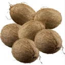 Coconut (Copra) Whole Brown with Water, 6 Pieces, Approx. 1.5lbs 