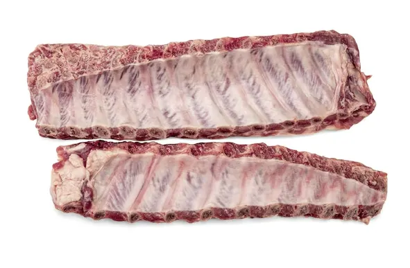 Côtelettes de porc congelées avec os - Emballages assortis, coupe centrale et longe, 1 longe, 2 extrémités de côtes, 3 centres, 1 kg