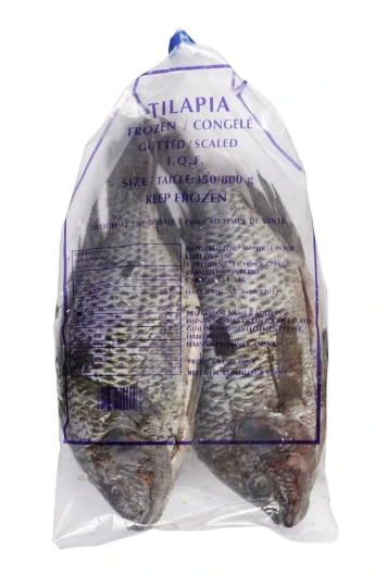 Tilapia entier congelé en paquets de 2, écaillé, sans arêtes (0,998 kg chacun)