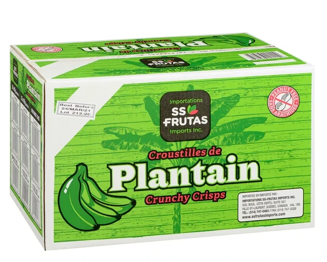 Boite de Chips de plantain croustillantes (50 x 85 g chacun)