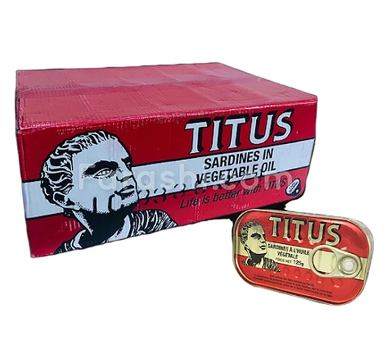 Titus Sardines, sealed in Vegetable Oil, Pack of 50