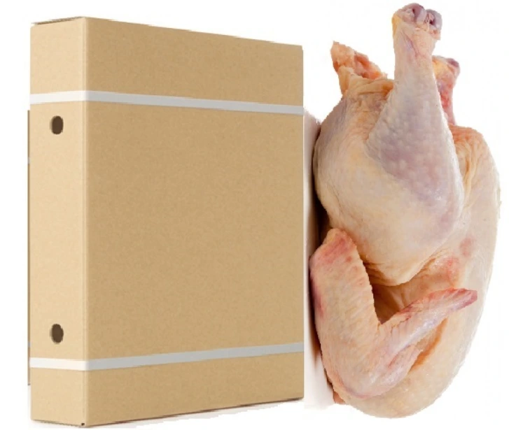 Box of “Hard chicken” about 10 kg/22 lb (Free-range chicken / poulet de village / poulet bicyclette) ,11 whole chickens per box