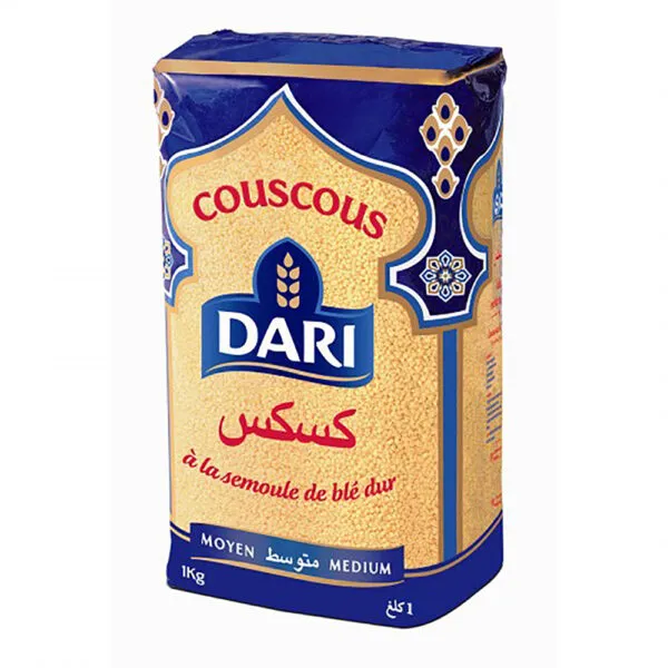 Couscous moyen à la semoule de blé dur – Dari – 1 kg